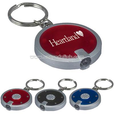 Round LED Keychain