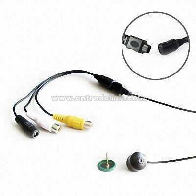 Round Nail Type Camera with 1/8-inch Color CCD Image Sensor and 380TVL Resolution