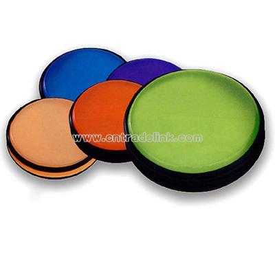 Round Translucent PVC zippered CD/DVD holder