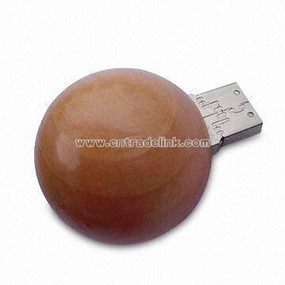 Round Wooden USB Flash Drive