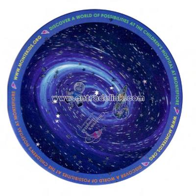 Round liquid motion mouse pad with 5 floaters in glitter