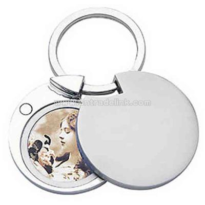 Round photo and mirror key holder