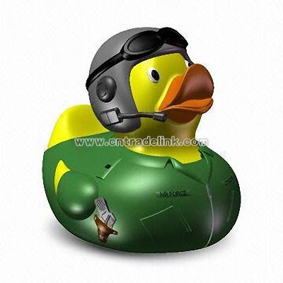 Rubber Air Force Pilot Duck Toys