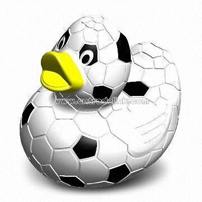 Rubber Soccer Duck Toy