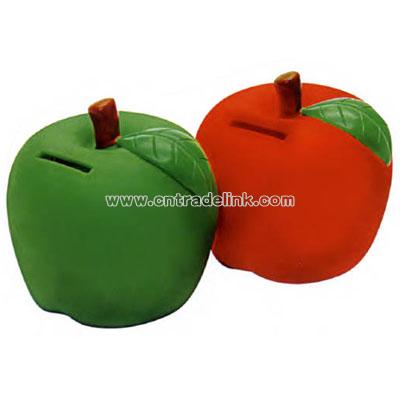 Rubber apple shape savings bank toy