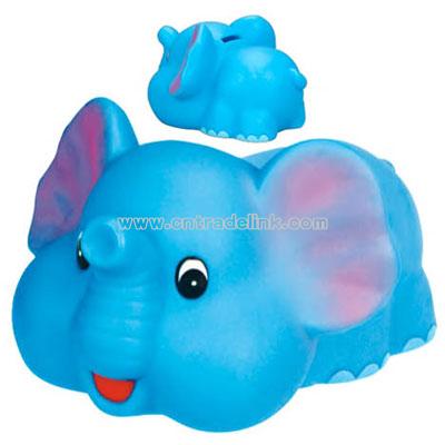 Rubber elephant bank