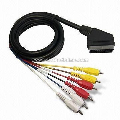 SCART to RCA Cable