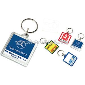 SQUARE ACRYLIC RECYCLED KEYRINGS