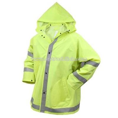 Safety Green Reflective Rain Jacket