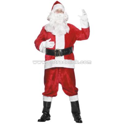 Santa Adult Plush Suit Adult