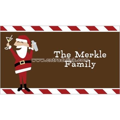 Santa Cheer Stripes Gift Tag