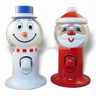 Santa Claus and Snowman Shaped Candy and Snacks Dispenser