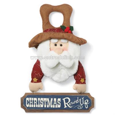 Santa Round Up Door Hanger