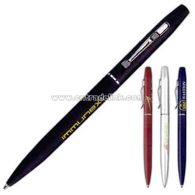 Satin chrome ballpoint pen