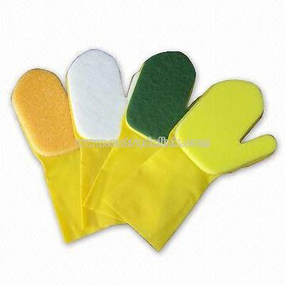 Scouring Pad Cleaning Gloves