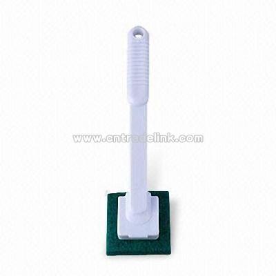 Scrub Brush with Square Head and Scouring Pad