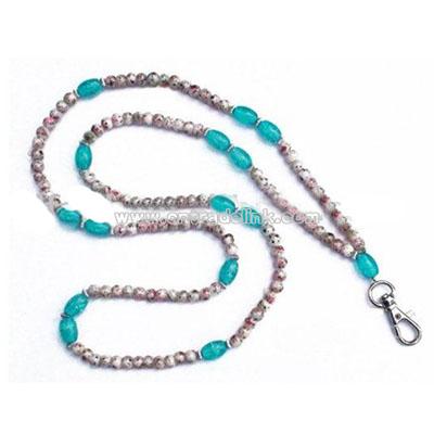 Sea Glass Beaded Lanyard