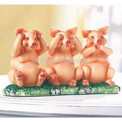 See, Hear, Speak No Evil Pigs