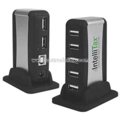 Self powered 7-port tower hub