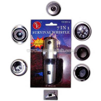 Seven in one survival whistle