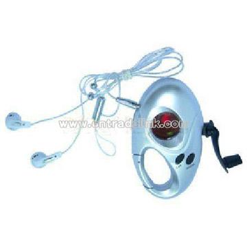 Shaking flashlight with radio