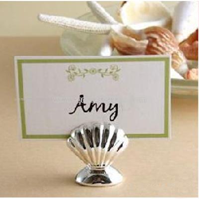Shell shaped place card holder