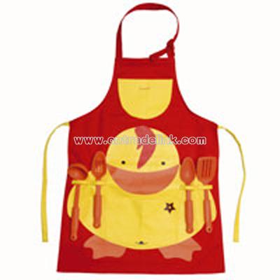 Sheriff Duck Child's Apron with Utensils