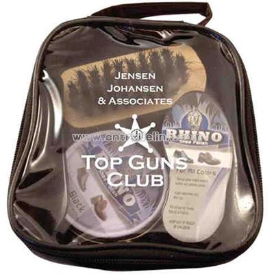 Shoe polish carry case set