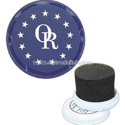 Shoe shine kit with clear polish
