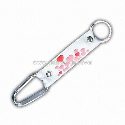 Short Strap Lanyard with Silksreen Logo Printing and Metal Hook