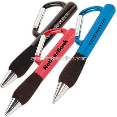 Short metal carabiner pen