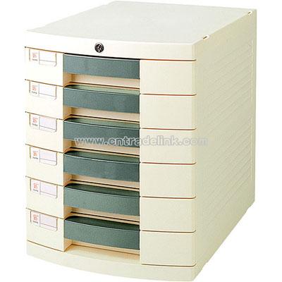 Side 6 layer File Cabinet With Drawers and Locks