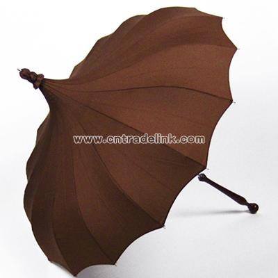 Signature Bella Pagoda Umbrella - Brown