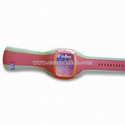 Silicone Bracelet Watch with Flower Face