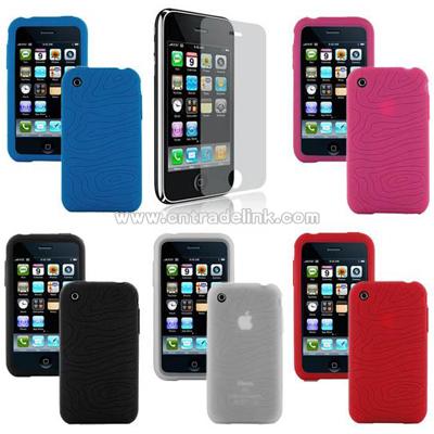 Silicone Case Screen Protector iPhone 3G 3GS
