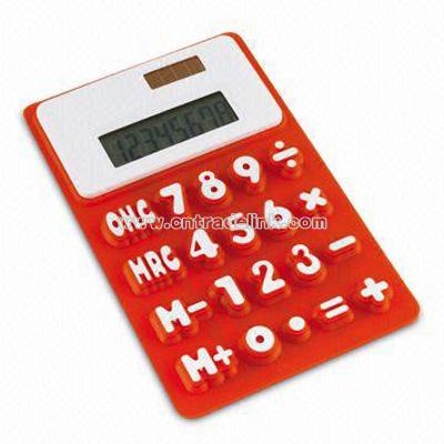 Silicone Dual power 8 digit Calculator