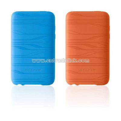 Silicone Sleeve Case for iPod touch 2G, 3G (Blue/Orange)