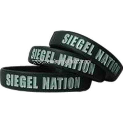 Silicone color filled wristband