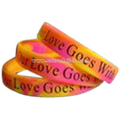 Silicone custom printed wristband