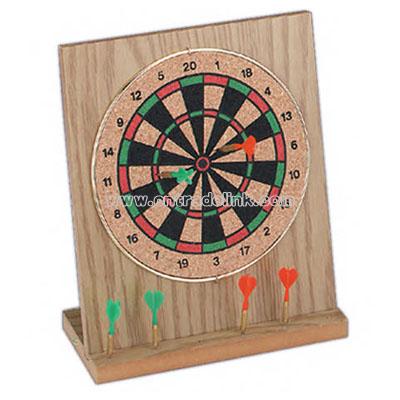 Silkscreen - Wood Desk top dart board.