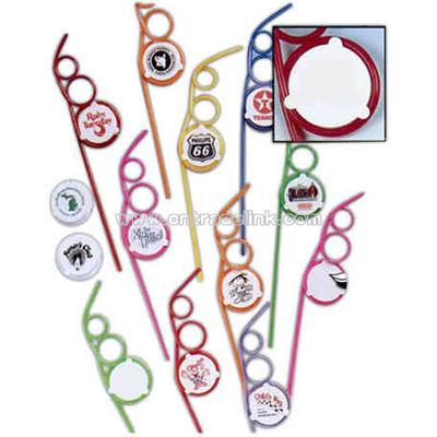 Silly logo straw