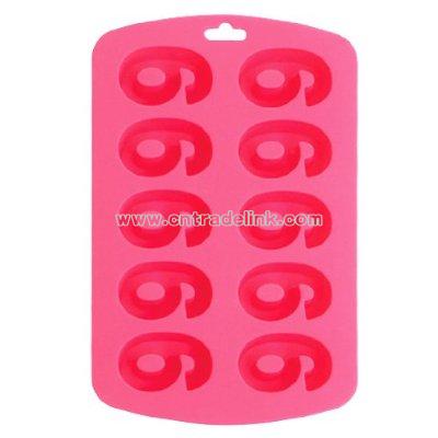 Sillycone Single Number Ice / Bake Tray