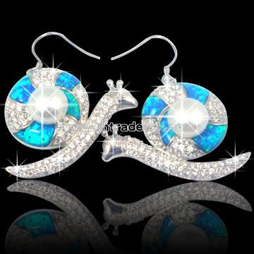 Silver Earring with CZ Stones