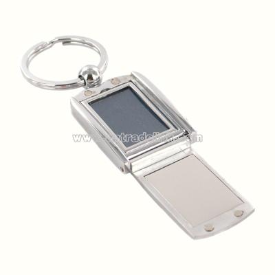 Silver Photo Locket Key Chain