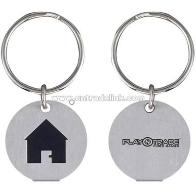 Silver Plated House Keychain