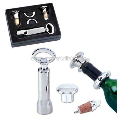 Silver four piece wine set