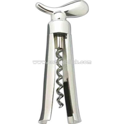 Silver plated smooth-pull corkscrew with nylon inset