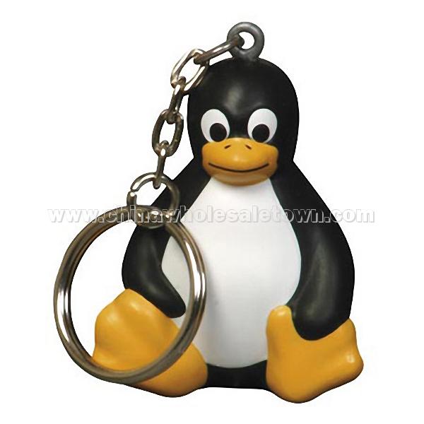 Sitting Penguin Stress Ball Key Chain