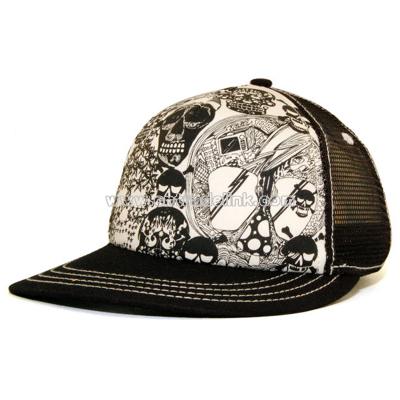 Skullz Flat Bill Trucker cap