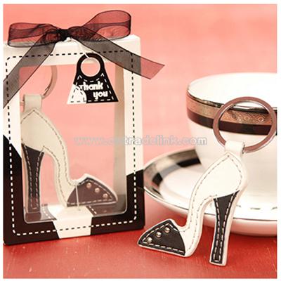 Sleek and Chic Leather Stiletto keychain Wedding Favors
